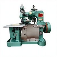GN1-6D Machine à coudre électrique domestique mini surjeteuse à lit plat, alimentation manuelle, vitesse moyenne, point surjeteur 3 fils, moteur intégré