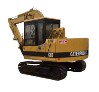 Excavatrice d'occasion Caterpillar E70B, modèle 2023, marque japonaise, mini-excavatrice sur chenilles en caoutchouc de 7 tonnes avec moteur