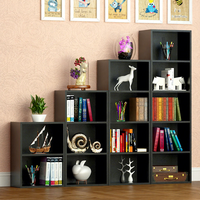 Bibliothèque en bois à 3 couches de style simple adaptée au bureau à domicile, au salon, à la chambre à coucher, au présentoir de rangement de bandes dessinées