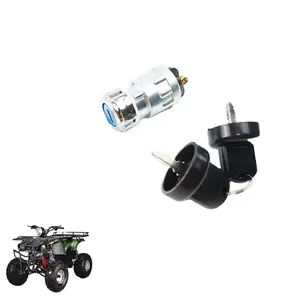 LINGQI saklar Starter mesin kontrol kunci Starter 12V, 4 posisi untuk Go Kart ATV Moto Dirt Pit Bike