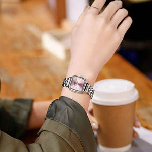 Reloj de lujo para mujer Reloj cuadrado de banda de acero inoxidable a la moda Reloj de cuarzo elegante resistente al agua para mujer Reloj - Product Image 4