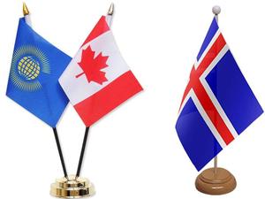 National Miniature Table <b>Flags</b> Desktop American <b>Flag</b> with Stand Portable Polyester for Advertising & Decoration - Product Image 3