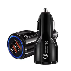 Carica rapida 3.0 Caricabatteria Da Auto Per Il Telefono Mobile Caricabatteria Da Auto Dual Usb Qualcomm Controllo di Qualità 3.0 Veloce Adattatore di Ricarica Mini Usb caricabatteria Da auto