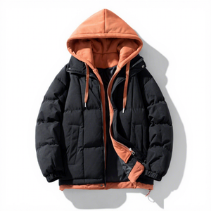 Chaqueta de Invierno para Hombre, Impermeable, Cortavientos, Acolchada, con Cuello Alto, Diseño de Parches, Unisex, Gruesa, Tipo Parka - Product Image 5