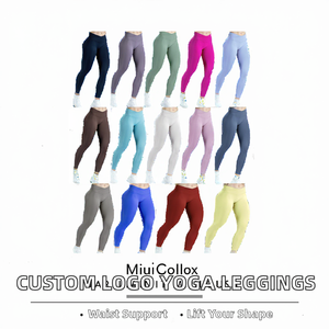 Leggings Sportivi da Donna Push-Up per Pilates e Yoga, Vita Alta Incrociata, Traspiranti <span class=keywords><strong>in</strong></span> Spandex/Nylon per Corsa - Product Image 2