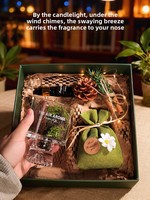 Diffuseurs à bâtonnets sans flamme faits main, sans alcool, thème Forêt de mousse et bois de pin, parfum longue durée 90-120 jours, aromathérapie pour l'air ambiant
