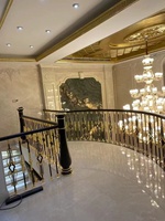Main courantes et balustrades modernes et simples en alliage d'aluminium, réglables en hauteur, finition satinée, pour application sur escalier