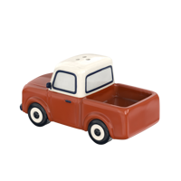 Salière et poivrière en céramique vintage en forme de pick-up, figurine de véhicule agricole, distributeur d'assaisonnements, pièce décorative polyvalente pour table et cuisine