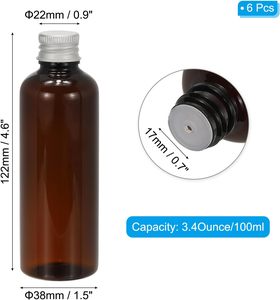 Custom 100-500ml <b>Amber</b> <b>Bottle</b> Medicine <b>Bottle</b> Essential Oil Plastic <b>Bottle</b> - Product Image 2