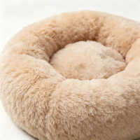 Ultra-Komfortables Rundes Donut-Haustierbett Langes Plüschiges Flauschiges Katzen- und Hundebett Abnehmbare Waschbare Zottelige Haustiermatte Sofa-Nest Großhandel