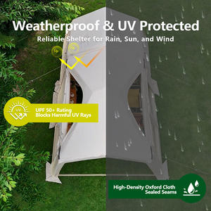 <span class=keywords><strong>Tente</strong></span> de Camping Gonflable pour 4-6 <span class=keywords><strong>Personnes</strong></span> <span class=keywords><strong>Tente</strong></span> Familiale Imperméable avec 1 Chambre et Salon Installation Rapide pour Festival en Plein Air - Product Image 3