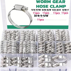 Baiguluo Stainless Steel Single Ear Hose Clamp Set 56pcs Metric 25mm General Industry Pipe Clamps - Product Image 2