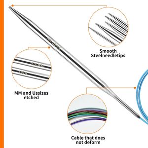 Nuevas Agujas de Tejer Circulares Económicas Personalizadas de un Dólar con Cables Flexibles y Uniones Suaves, Portátiles y a la Moda - Product Image 6
