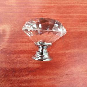 Single Hole <strong>Diamond</strong> Round Bedroom Furniture Handle Glass Handle Crystal <strong>Cabinet</strong> Handle - Product Image 6