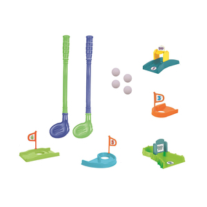 Ensemble de jouets de golf pour enfants avec 2 clubs, 4 balles et trous d'obstacles, <span class=keywords><strong>jouet</strong></span> interactif parent-enfant pour l'intérieur et l'extérieur - Product Image 1