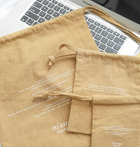 Bolsa de compras de lona con cordón, de algodón ecológico, asequible, personalizada, con diseño de logotipo personalizado. - Product Image 4