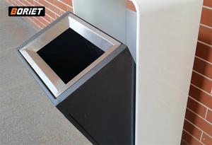 ถังขยะทรงกลมแบบคลาสสิกพร้อมถังเก็บถังขยะสแตนเลสแบบตั้งพื้นเป็นมิตรกับสิ่งแวดล้อม - Product Image 6