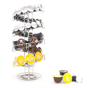 Soporte giratorio de Metal de hierro <span class=keywords><strong>Dolce</strong></span> <span class=keywords><strong>Gusto</strong></span> K-cup Catiffity <span class=keywords><strong>Nespresso</strong></span> para cápsulas de café para estante de almacenamiento de soporte de exhibición - Product Image 5
