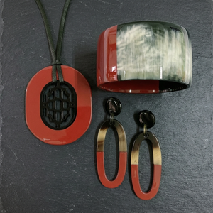 Hecho en Vietnam Productos Laca Comercio justo Cuerno de búfalo Conjuntos de joyas Venta caliente - Product Image 3