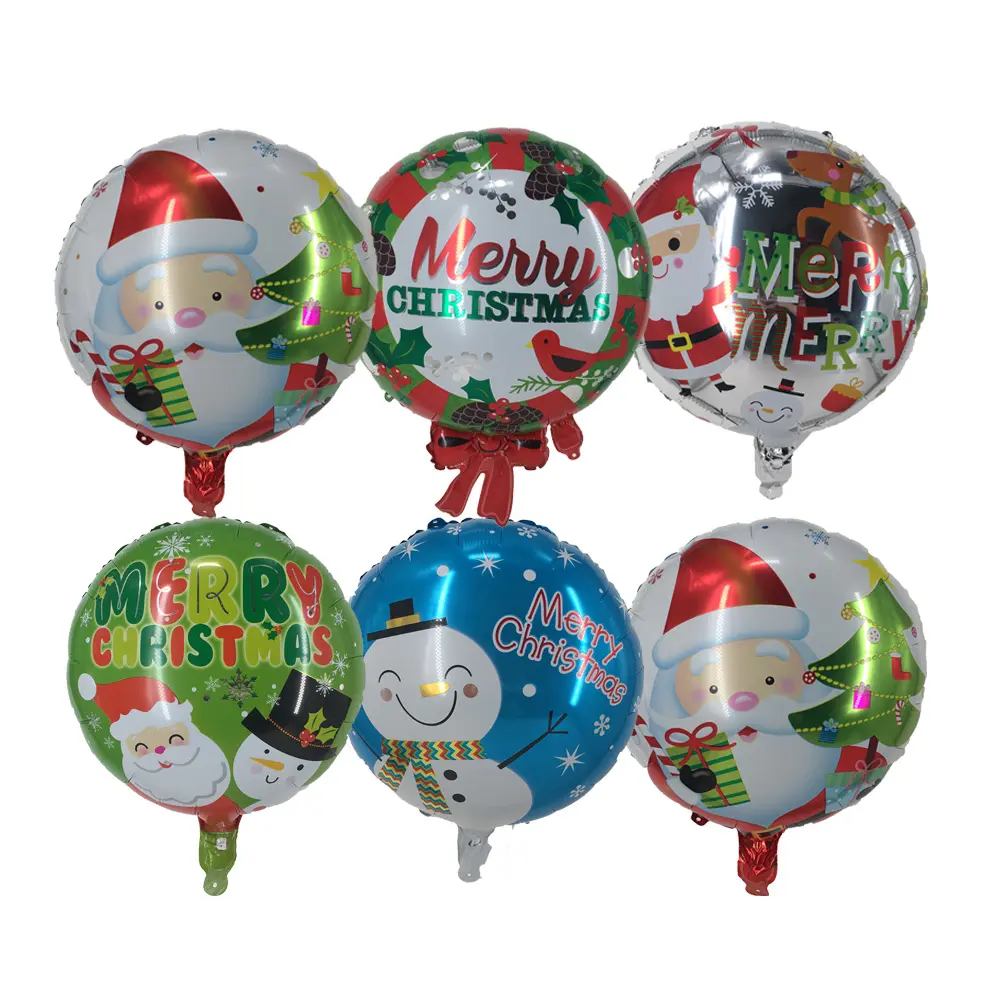 18 дюймов круглой формы с рождественской вечеринки декоративно формленная надувная наполненные гелием шары для вечеринки, украшения для детей игрушки