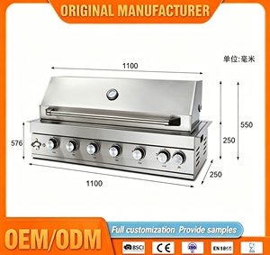 SUS304 Built-In Gas <b>BBQ</b> Korean Luxurious Premium 6 Burner Infrared <b>Smokeless</b> Digital Control Non-Stick Surface Oxygen Home 601B1 - Product Image 1