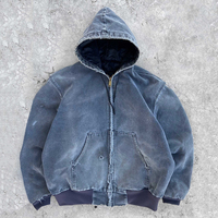 Sweat à capuche en jean délavé et vieilli pour homme – Qualité supérieure, coupe ample et oversize