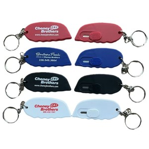 Apribottiglie/Aprilettere Portatile in Plastica con Logo Personalizzato, Mini Taglierino per Scatole con Portachiavi, Strumento Fai-da-te Elegante - Product Image 1
