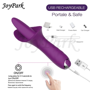 <span class=keywords><strong>Vibratore</strong></span> Clitorideo JoyPark Realistico a Forma di <span class=keywords><strong>Lingua</strong></span> <span class=keywords><strong>con</strong></span> 10 Velocità, Ricaricabile, Impermeabile IPX5, Design Senza Lattice - Product Image 3