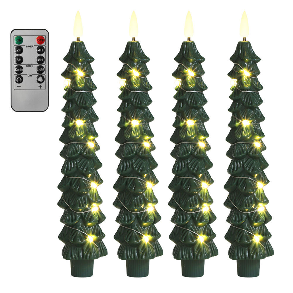 Ensemble de 4pcs avec guirlandes lumineuses, avec télécommande