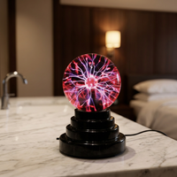 Lampe à plasma statique décorative pour la maison, activée par le toucher et le son, lampe à plasma de table pour cadeau d'anniversaire ou de fête