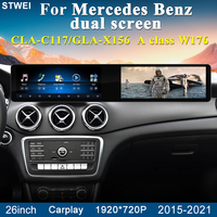STWEI Android 14.0 pour Mercedes Benz Classe A CLA-C117 GLA-X156 2013-2019 26 pouces Autoradio Lecteur Multimédia Vidéo GPS Carplay