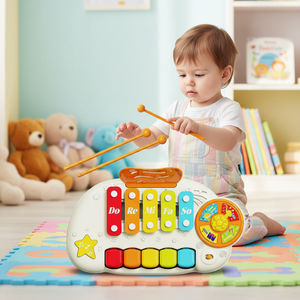 Jouet musical électrique d'éveil pour bébé, <span class=keywords><strong>piano</strong></span> en plastique, jouet xylophone à frapper - Product Image 1