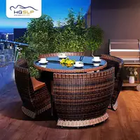 HQSLP mobili da esterno set da giardino sedia in resina plastica set di mobili da giardino set di lussuosi tavoli da giardino per esterni