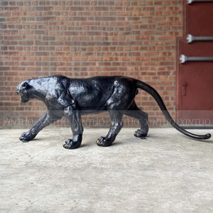 Decorazione a grandezza naturale aggressiva Prowling <span class=keywords><strong>pantera</strong></span> sulla Base di scultura in vendita - Product Image 4