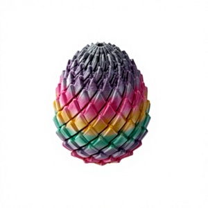 3D Printed Dragon <b>Egg</b> Fidget <b>Toy</b> Scale Textured Twisty Stress Relief Model <b>Toy</b> for Unisex Desk Play - Product Image 4