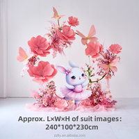 Bunga Sutra Artificial 2.4M Realistis untuk Dekorasi Pernikahan, Latar Belakang Foto, Perlengkapan Foto, Rangkaian Bunga Besar, Dekorasi Rumah & Hotel