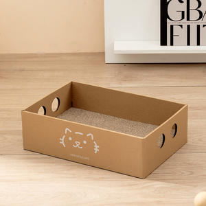 Nieuw Ontwerp Op Maat Gemaakte Kat Scratcher Kartonnen Doos Met Krabpad - Product Image 3
