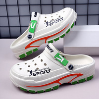 Sandales pour hommes, style coréen, décontractées, respirantes, à enfiler, semi-fermées, pour le printemps et l'été, pour l'extérieur, toutes occasions, plage