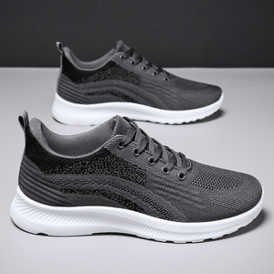Chaussures de sport respirantes personnalisées pour hommes avec empeigne en cuir véritable et en cuir de vachette, doublure en mesh, fermeture à lacets - Toutes saisons - Product Image 5