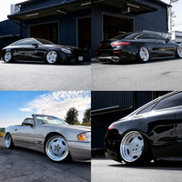 Jantes Aero Forgées Sur Mesure Viaol 18x8.5 18x10 5x112 Argentées à Bord Dégradé Adaptées aux Mercedes W124 R129 W140