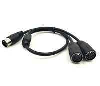 MIDI 5-Pin DIN Splitter Y Câble Adaptateur Mâle à Double 2 x DIN-5 Femelle Extension Audio Câble 1 à 2 Splitter Adaptateur MIDI Câble