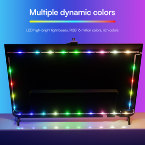 ไฟแบ็คไลท์สมาร์ททีวี 55-65 นิ้ว ซิงค์หน้าจอและเพลง แถบไฟ LED RGB Ws2811 ทองแดง ควบคุมผ่านแอปและ<span class=keywords><strong>เสียง</strong></span> - Product Image 5