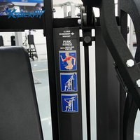Presse pectorale inclinée ergonomique à charge par poulie pour entraînement des pectoraux, usage commercial en salle de sport, fitness et musculation