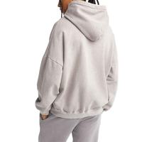 Sweat à capuche vert sauge délavé en coton French Terry 450 GSM à épaules tombantes surdimensionné pour streetwear vintage, effet délavé à l'acide