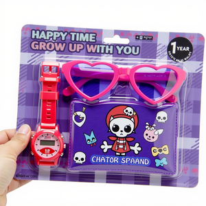 Nuevo Set de Regalo de Cumpleaños para Niños y Niñas con Reloj Digital de Dibujos Animados, Cartera y Gafas LED de Princesa para Niños - Product Image 5