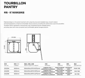 Armoire de rangement de cuisine extensible GINO, écologique, transforme les coins morts en zones de rangement pratiques - Product Image 3