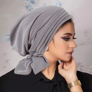 Wholesale Hot Selling New Arrival Muslim Turban Hijab Indian Head Wrap African Hijab Hat