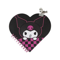 Carnet de notes verrouillable en forme de cœur mignon avec clés, journal secret à spirale de dessin animé pour enfants et filles