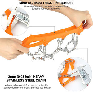 Étriers de neige de <span class=keywords><strong>glace</strong></span>, pour chaussures avec pointes en acier inoxydable pour marche, Jogging, escalade, randonnée <span class=keywords><strong>sur</strong></span> <span class=keywords><strong>la</strong></span> neige et <span class=keywords><strong>la</strong></span> <span class=keywords><strong>glace</strong></span> - Product Image 4