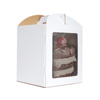 Boîtes à gâteaux en promotion 10, 12, 14 pouces – Emballage personnalisé pour gâteaux de mariage – Boîte à donuts blanche haute avec logo